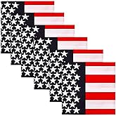 SATINIOR 12 Pcs USA Flag Bandanas for Women Men American Flag Headwear Neck Bandanas Patriotic Costume Accessories