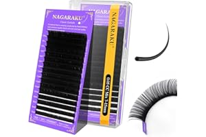 NAGARAKU Eyelash Extensions Individual Lashes Extensions Classic Lash Matte Black 16 Rows Soft Natural Matte Black Profession