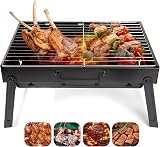 AGM Barbecue Grill Portable Folding Charcoal Grill Desk Tabletop Outdoor
