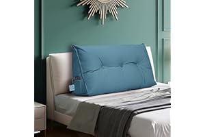 Gorilla Gadgets Large Reading Bed Rest Pillow - Triangular Headboard Wedge Pillows, Backrest Positioning Support, Extra Filling with Washable Velvet Cover