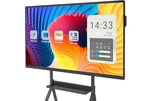 YCKJNB 65″ Smart Board, 4K UHD Touchscreen Display Electronic White Board Built in Ultra High Definition Camera Open App Ecosystem, Interactive Whiteboard for for Business Office Classroom Home