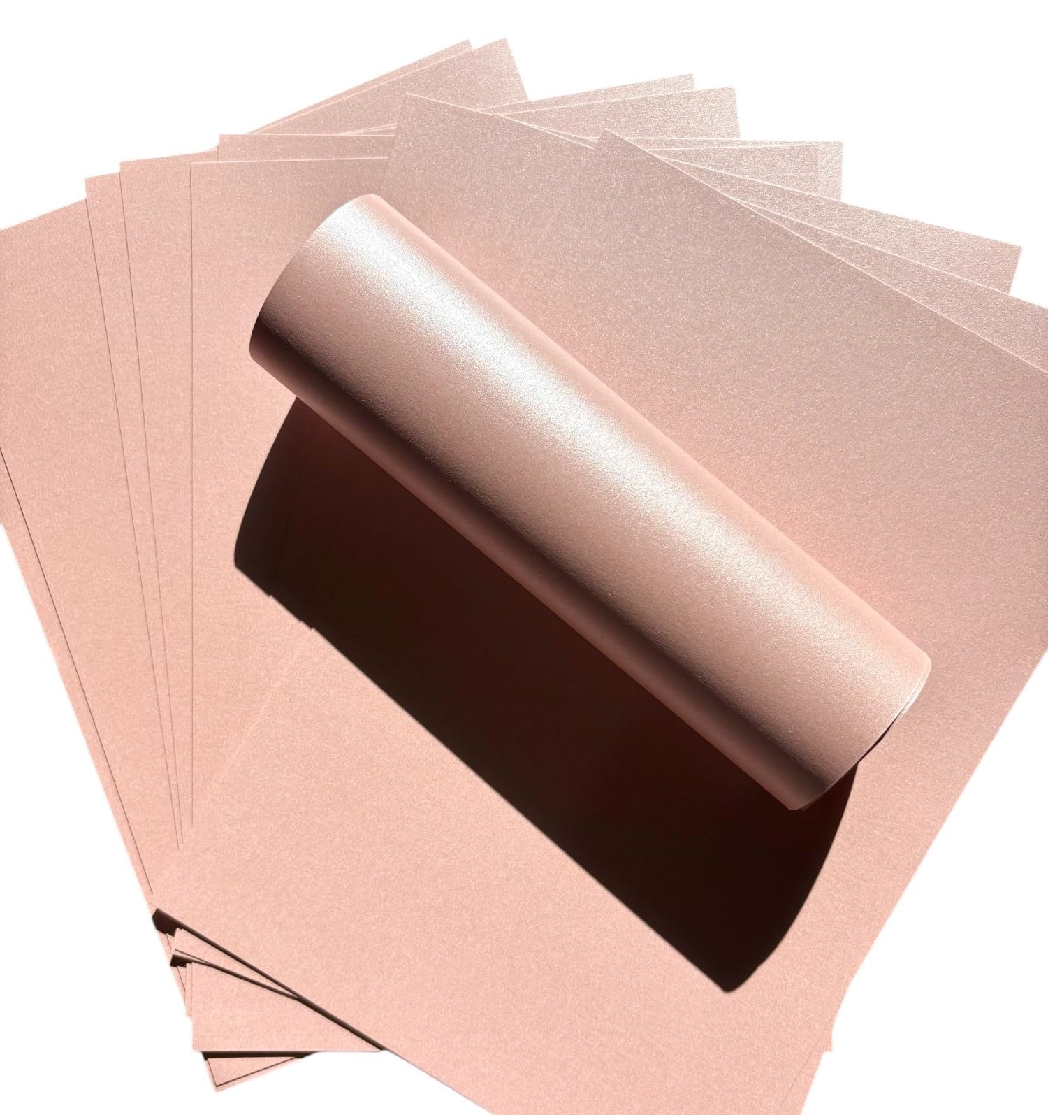 Syntego 10 Sheets Rose Silver Pink A4 Card Pearlescent Shimmer Decorative Double Sided 300gsm