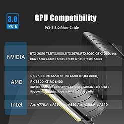 GLOTRENDS 100mm PCIe 3.0 X16 Riser Cable for