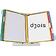 DJOIS by Tarifold - Desktop Reference & Display System - Durable Steel Wire Frames - Letter-Size - 10 Double-Sided Pockets - 20 Sheet Capacity - Expandable - Made in France - Assorted Colors