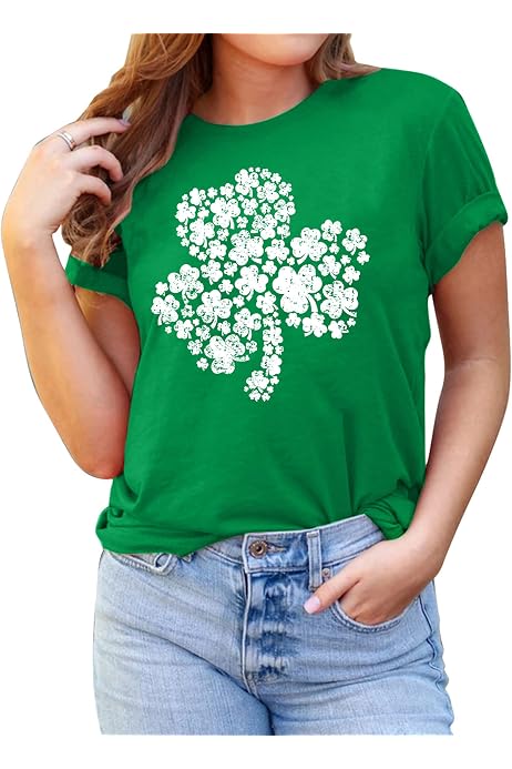 Womens Donkey Shamrock Funny St Patricks Day Lucky Gift V Neck T Shirt 2