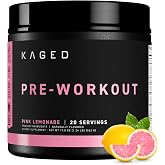 Kaged Original Pre Workout Powder | Pink Lemonade | 20 Servings | Pre-Workout with Creatine, Beta Alanine, L-Citrulline, BCAAs, 274 mg Organic Caffeine, Pre-Kaged, Supplements for Men &amp; Women
