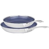 Viking Hybrid Plus 3-Ply Ceramic Nonstick Frying Pan, Made without PFAS, 2-Piece Induction Fry Pan Set, 9.5 and 11 Inch, Metal Utensil Safe, Oven Safe to 500F