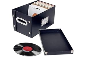 Snap-N-Store Vinyl 45 Record Box, for 45 RPM Vinyl Storage, 8.25 x 7.5 x 14.5 Inches, Black, SNS02079, 7 inch- 1 pack