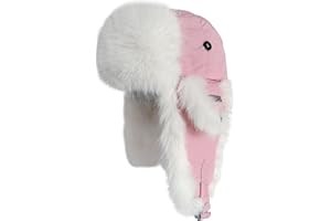 IFURHATAL Winter Trapper Hat for Men Women Faux Fur Winter Hat Ushanka Hat Bomber Hat