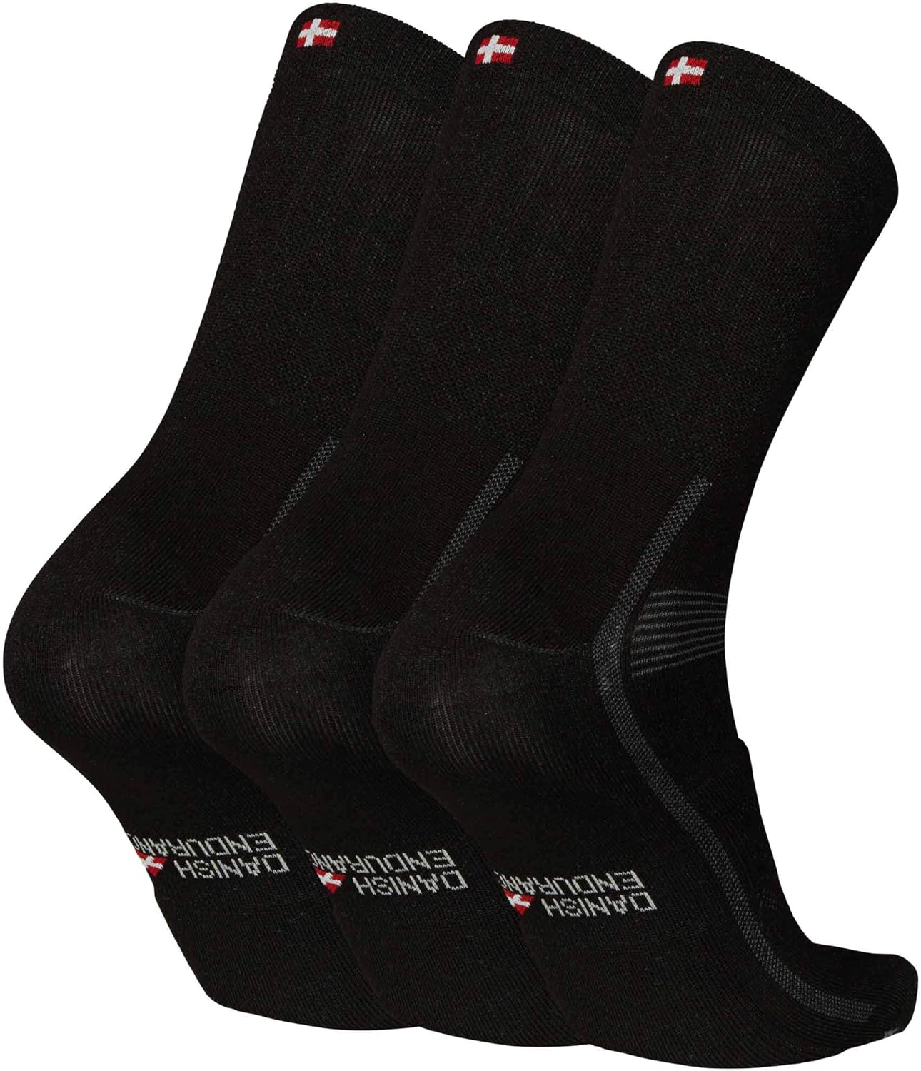 DANISH ENDURANCE Cycling Socks for Men & Women, 3 Pack Regular Ankle Crew Breathable Bike Socks for Mountain Biking: Clothing