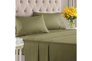CGK UNLIMITED 400 Thread Count Cotton - Queen Size Sheet Set - 100% Cotton Sheets - 400-Thread-Count - Sateen Cotton - Deep Pocket Cotton Bed Sheets - Silky & Soft Cotton - Hotel Quality Cotton Sheet for Queen Beds