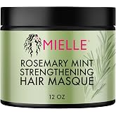 Mielle Organics Rosemary Mint Hair Mask with Biotin, 12 oz | Deep conditioning hair mask with honey, pure rosemary extract &amp; pro-vitamin B5, dry damaged hair care