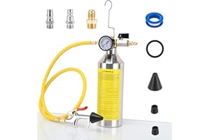 LuckySlycyc AC Flush Kit,HVAC Flush Kit,AC Flush Gun,AC System Flush Kit R12 R134a R22 R404a R410a for Auto Car