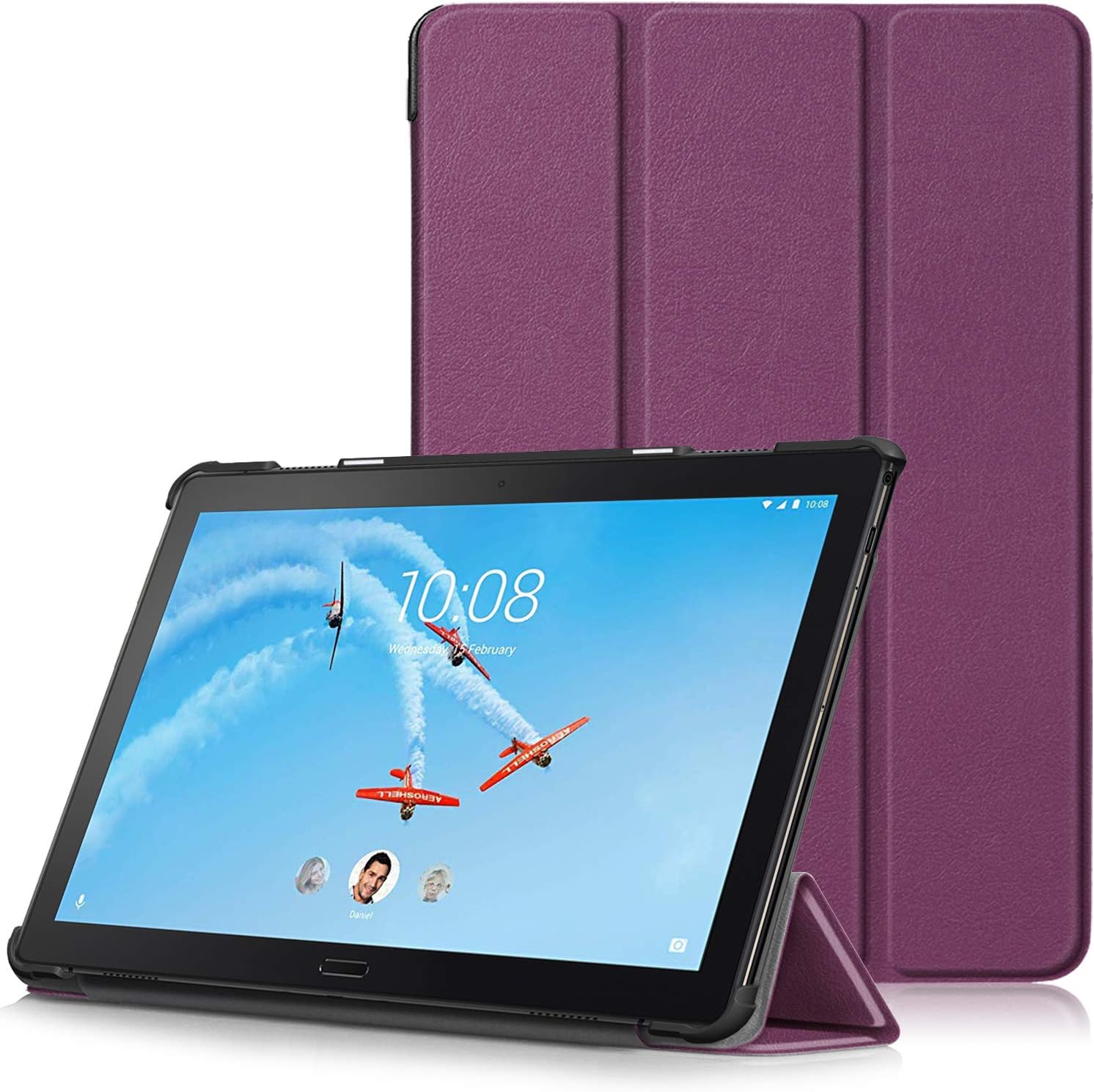 TTVie Case for Lenovo Tab P10, Ultra Slim Lightweight Smart Shell Stand Cover with Auto Wake/Sleep Function for Lenovo Tab P10 10.1" Full HD IPS Display Tablet 2018 Release, Purple