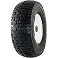 Marathon 30326 Flat-Free 13x5.00-6 Tire and Wheel Assembly, Centered Hub, Contractor-Grade Bushings, Replacement Riding Lawn Mower Front Tire, Easy Install Assembly