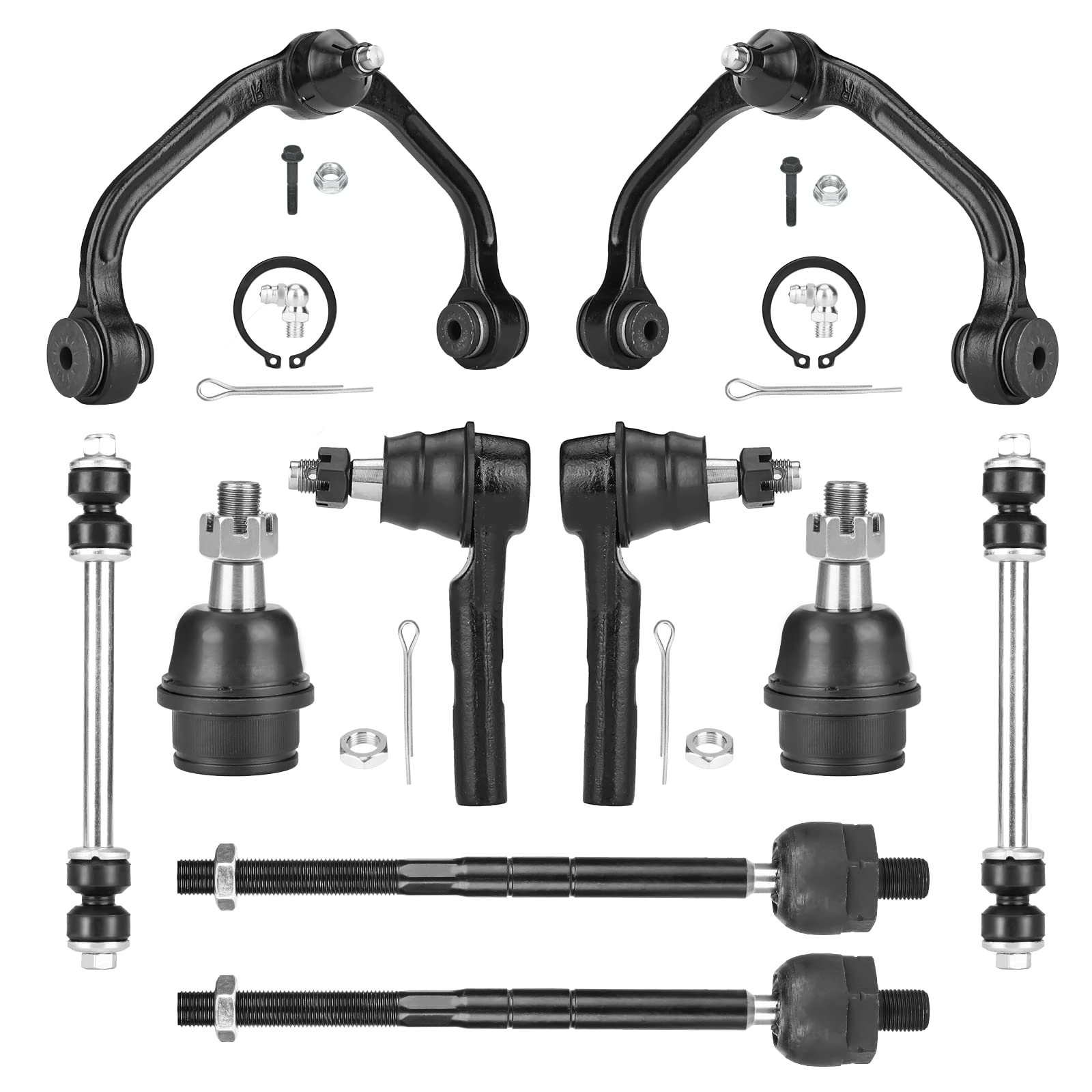 Photo 1 of Front Upper Control Arms Suspension Kit Fit for Ford Ranger 2WD 1998-2011, Fit for Mazda B2300 B2500 B3000 B4000, with Ball Joints 10 pcs (1-Piece Design with Coil Spring Front Suspension Only)