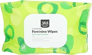 365 Everyday Value Feminine Cleansing Wipes, Essence of Cucumber, 30 ct