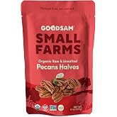 GoodSAM Organic Raw Pecan Halves 8 oz Each, Gluten-Free, Sourced from Mexico, Regenerative Farming, Ideal for Vegan and Keto Diets, Direct Trade