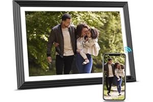 BSIMB 10.1 Inch WiFi Digital Picture Frame, Digital Photo Frame Electronic Picture Frame with 32GB HD 1280x800 IPS Touchscreen, Motion Sensor, Auto-Rotated, Share Photos/Videos Instantly, SD Card/USB
