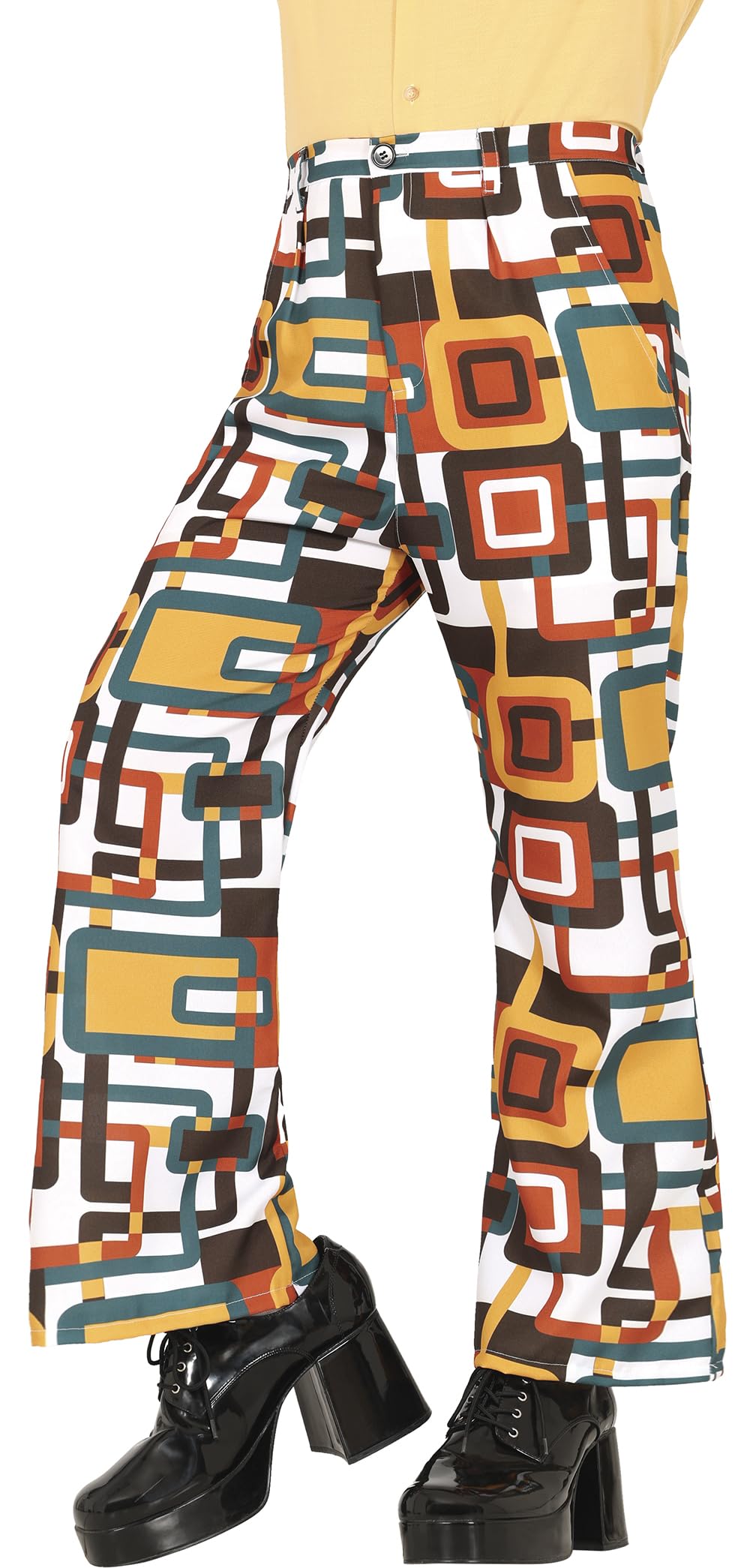 FIESTAS GUIRCA | 70's Trousers (38-40) - Retro Disco Style Accessory for 70's Parties and Themed Celebrations - Ideal for Carnival and Halloween - Adult Male - Multicoloured