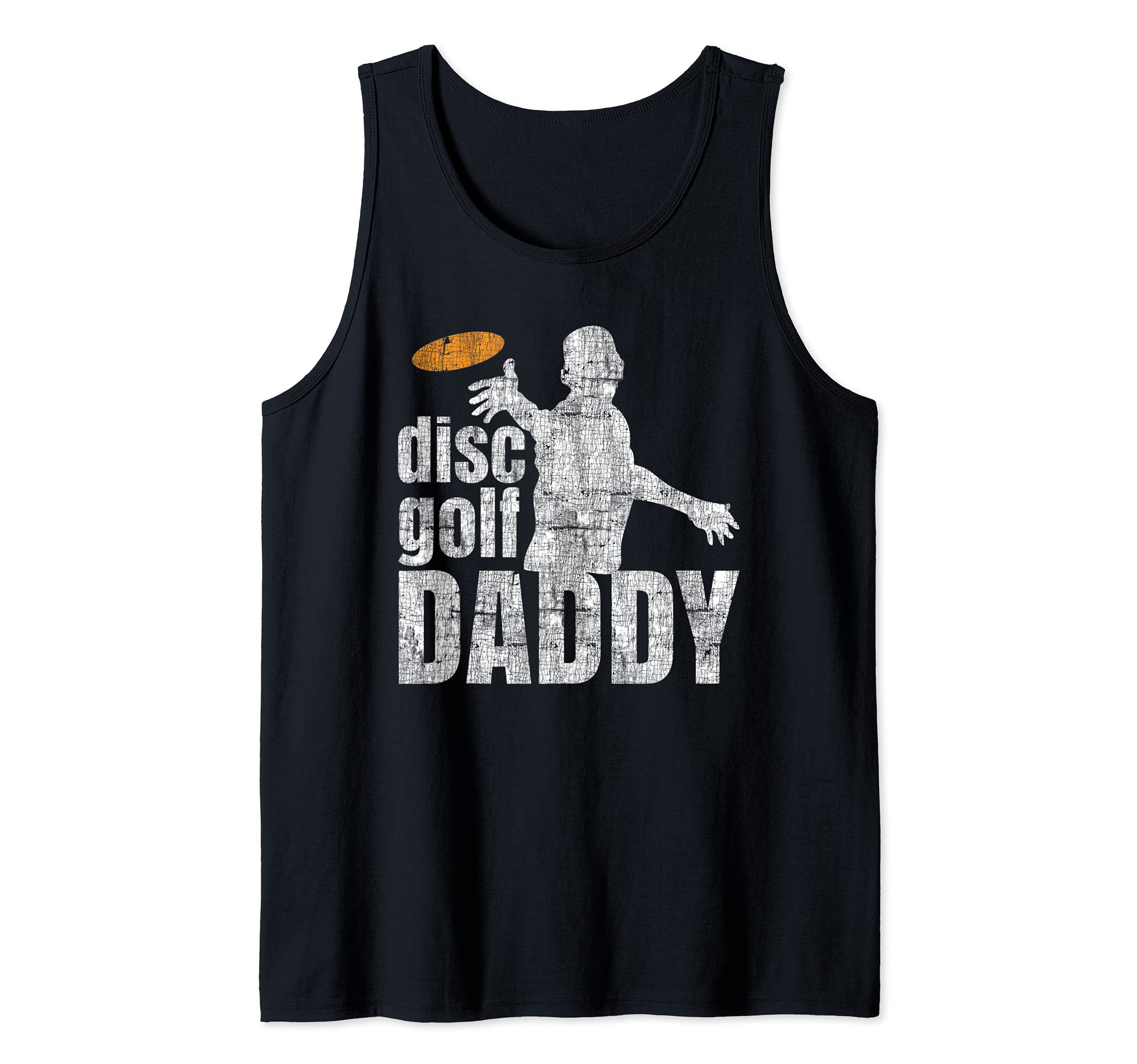 Retro Vintage Daddy Disc Golf Gift for Him Frisbee Frolf Dad Tank Top