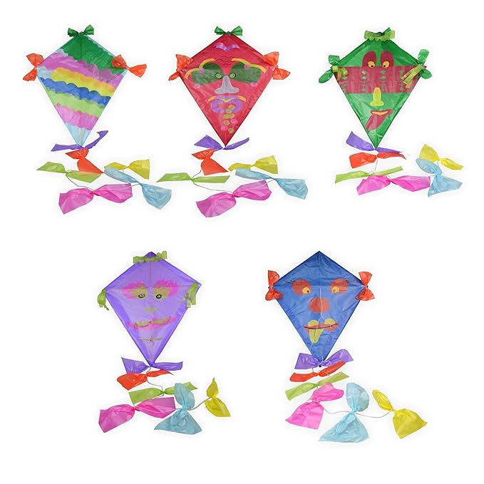 Drachen Bastelset 5 bunte Farben mit viel Zubehör lila, hellblau, rot, grün, blau zum bemalen und bekleben Kinderleicht - Dra