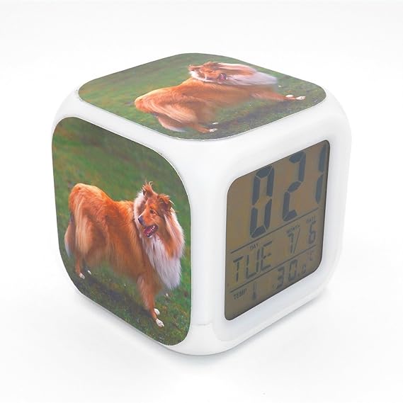 Boyan Led Alarm Clock Collie Dog Puppy Creative Desk Table