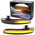 iJDMTOY Smoked Lens Dynamic Sequential Blink LED Side Mirror Turn Signal Light Strip Assembly Compatible With Ford 2012-2018 Focus, 2013-2019 Escape, 2015-2018 C-Max