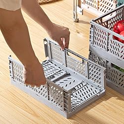 2-Pack Plastic Baskets for Shelf