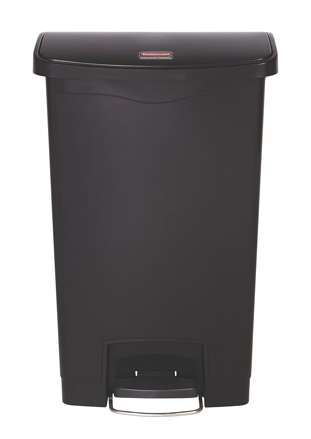 Rubbermaid Commercial Products - 1883611 Slim Jim Step-On Plastic Trash/Garbage Cans, 13 Gallon, Plastic Front Step Step-On, Black: Industrial & Scientific