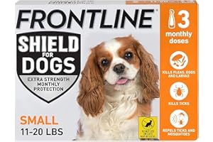 FRONTLINE Shield Flea & Tick Treatment for Small Dogs 11-20 lbs., Count of 3