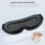 Gritin 100% Blackout Sleep Mask Grey - Zero Pressure Ergonomic 3D Cutout view 6
