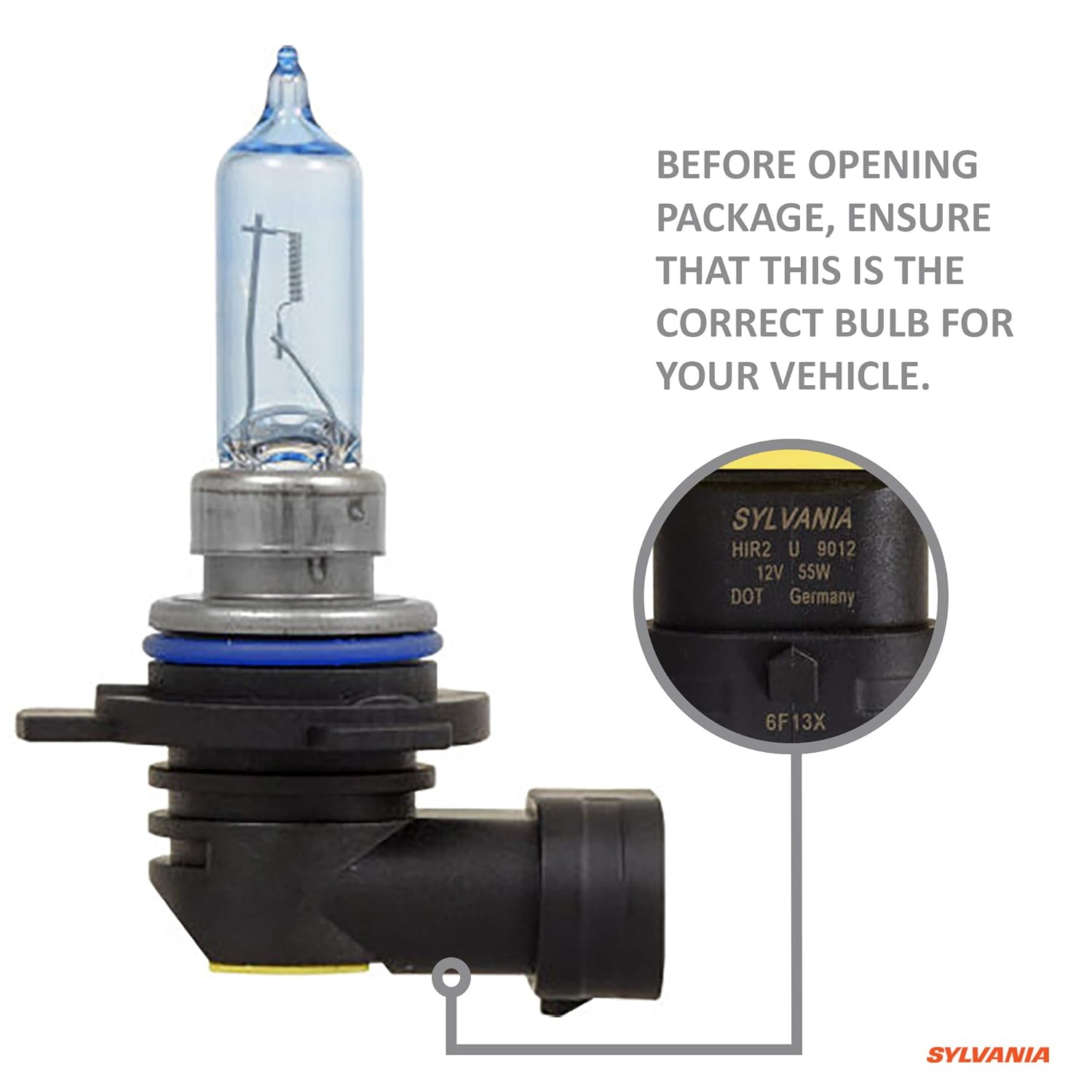 9012 Bright White Light Output Contains 2 Bulbs HID Attitude SYLVANIA