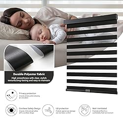 AOSKY Custom Cordless Zebra Blinds for Windows Pull