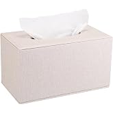 Sumnacon Tissue Box Cover Rectangle Linen Tissue Box Holder,Magnetic Bottom | Large Tissue Box Cover Rectangular,Decorative Tissue Cover for Bathroom Toilet Bedroom Living Room Table Office,Car,Beige