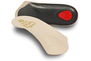 Pedag Viva Mini Semi-Rigid Orthotic Arch Support Insole - Genuine Leather Foot Support for Plantar Fasciitis, Flat Feet & Pro