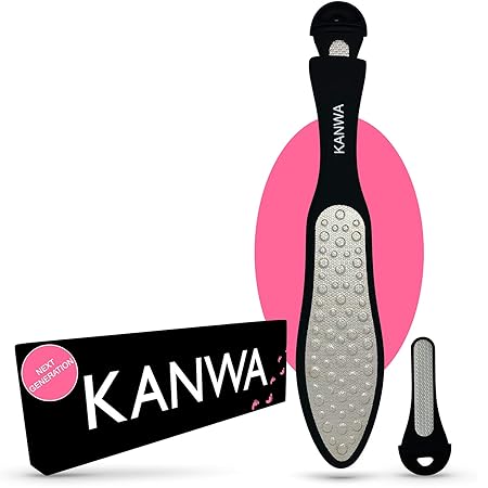 KANWA ® Laser Hornhautfeile - Hornhautentferner für die Entfernung von Hornhaut & Hühneraugen aus rostfreiem Edelstahl inkl. 