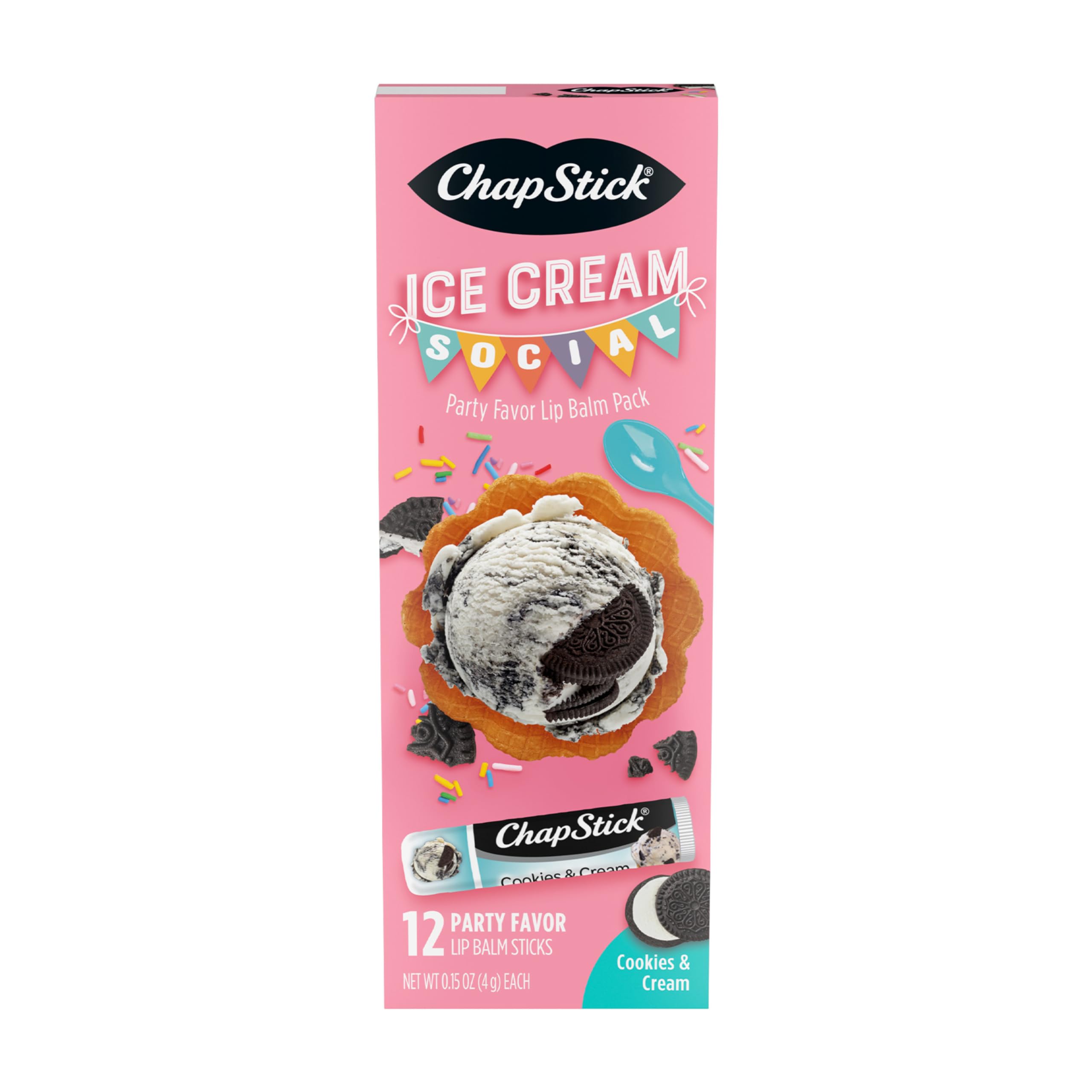 Photo 1 of ChapStick Icecream Social Cookies & Cream Party Pack 12CT .15OZLPNPMEX9099356
