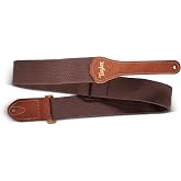 Taylor GS Mini Guitar Strap, Cotton 2"" (Chocolate Brown), Adjustable