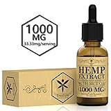 Hemp Oil Tincture 1000mg for Pain Relief, Stress and Anxiety Relief, Better Slee