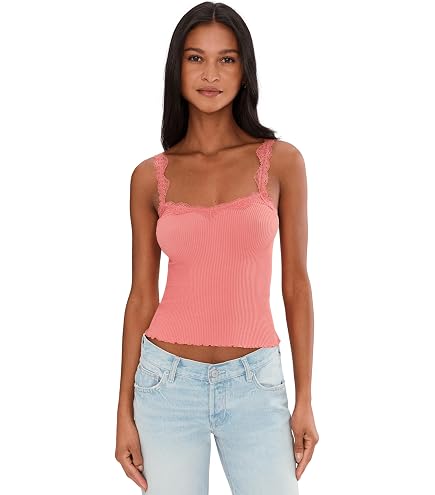 Free People Womens Luna Top Mauve Glow L at Amazon Women's