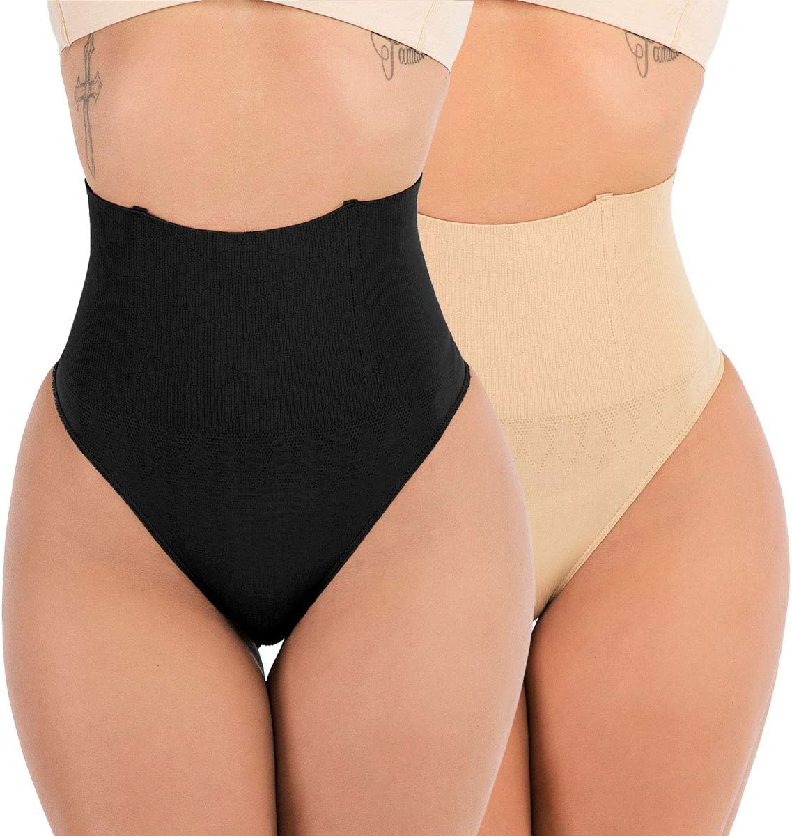 SAYFUT Women Waist Cincher Girdle Tummy Control Sexy Thong Panty Slimmer Body Shaper