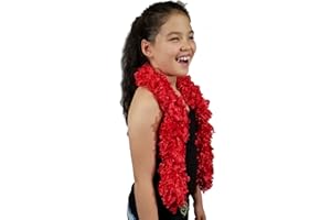 HAPPY BOA Featherless Child Original Faux Feather Boa (Made of Yarn) - 40 inch, U.S. Patent # D814,740. Cut to Length. Made in America