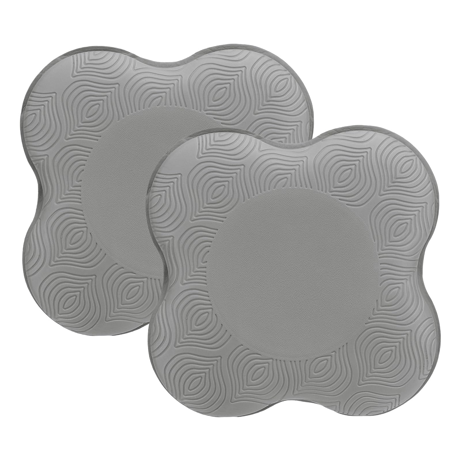 PATIKIL Yoga Knee Pads Cushion 2 Pcs PU Foam Yoga Knee Mat Extra Thick Pilates Kneeling Pad for for Women Men Wrist Hands Head Exercise, Gray