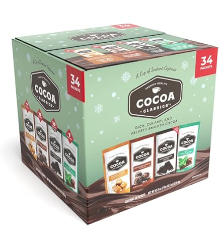Amazon.com : Cocoa Classics Hot Chocolate Variety Pack, 34 Packets