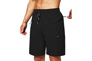 Rancoto Mens Swim Trunks Board Shorts with Liner for Men Swimsuit Bathing Suit Shorts with Zipper Pockets