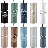 Teenyyou Christian Gifts for Women Men Bible Verse Tumbler 16 oz Plastic Religious Cups with Lid Straws Easter Baptism Gift for Sunday School Birthday Church Party Favor(10 Pcs,Bible Boho)