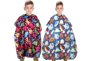 YELEGAI Kids Hair Cutting Cape (2 Pack) Professional Children Salon Barber Apron for Boys and Girls