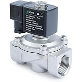 U.S. Solid 1" Stainless Steel Solenoid Valve -110V 120V AC, Normally Closed, 145 PSI Electric Valve for Water, Air, Diesel