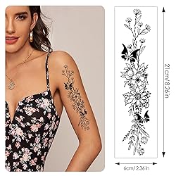Konsait 10 Sheets Realistic Temporary Tattoos for